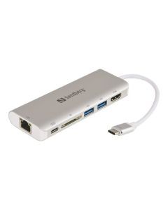 Sandberg adapter usb-c dock hdmi+lan+sd+usb 61w