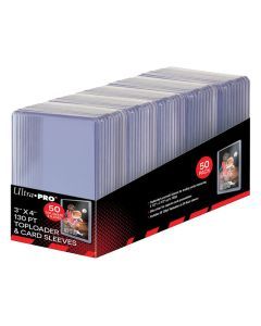 3" X 4" (7.62x10.16 cm) Superpaksu 130PT Toploader with Thick Card Sleeves 50 kpl