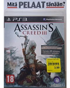 Assassins Creed 3 PS3 (Käytetty)