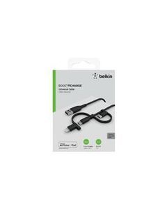 Belkin boost charge universal charging cable lightning/micro-usb/usb-c to usb-a 1m black