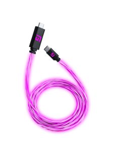 Floating Grip 3m USB-C / USB-C LED Kaapeli - Pinkki